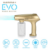 GAMMA+ Evo Nano Mister Cordless Portable Water Sprayer, Disinfect Mist, USB-C Rechargeable for Barber, Salon, Home Use, Gold