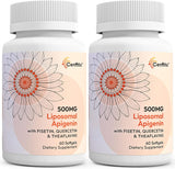Cenffitio Liposomal apigenin 500mg Softgels - Optimal Apigenin Supplement with Fisetin, Quercetin and Theaflavins - 4 Month Supply