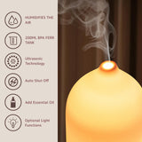 Gooamp 200ML Ceramic Diffuser,Aromatherapy Diffuser,Essential Oil Diffuser with 7 Color Lights Auto Shut Off for Home Office Room,Wood Grain Base (1/3/6/ON hrs Working time)