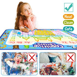 Jasonwell Aqua Water Doodle Mat 40 X 32 Inches Large Magic Drawing Doodling Mat Coloring Mat Educational Toys Christmas Birthday Gifts for Kids Toddler Boys Girls Age 2 3 4 5 6 7 8 Year Old (Alphabet)