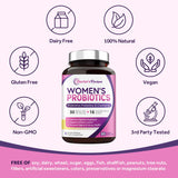 Doctor's Recipes Women's Probiotics, 50 Billion CFU 16 Strains, with Organic Prebiotics Cranberry, Shelf Stable, Delayed Release, 120 Capsules (Pack of 2), 60 Day Supply