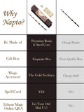 Napto Wizard Wand, Witches Cosplay Magic Wands, Wands for Collection Christmas Halloween Props Party Supplies, Necklace Included (Leader)