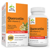 Terry Naturally Quercetin with Vitamin C Extra Strength - 60 Capsules - Sinus, Lung & Respiratory Function - Non-GMO, Vegan - 60 Servings