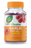 Lifeable Garlic Gummies - 1000 mg - Great Tasting Natural Flavor Gummy Vitamin Supplement - Gluten Free, Vegetarian, GMO Free Chewable - for Adults - 90 Gummies