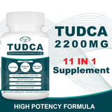 VITACRLLYNMN 2200MG TUDCA Supplements - Bile Salts Supplement Complex for Liver Detox & Cleanse, Gallbladder Cleanse, Digestive Health 60 Capsules