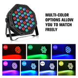 ZKEEZM 36 Led Stage Lights - DJ Par Lights, RGB Party Lights, 7 Colours Lighting with Sound Activated, Remote & DMX Control, DJ Uplighting for Parties, Birthday, Christmas, Bar, Wedding & Music Dance