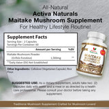 Activa Naturals Maitake Mushroom Supplement - 120 Veg. Capsules with Grifola Frondosa Mushrooms