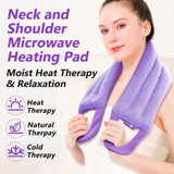 Microwave Heating pad for Neck and Shoulders Back 33 * 5" microwavable Moist Heat Pack Warm hot Compress Neck wrap Weighted Rice Bean Bag Reusable Herbal Nature Calming Portable 2 Pack