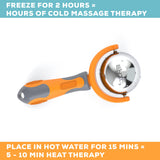 Sub·Zero Cryosphere Cold Massage Therapy Ball | Portable Fitness Ice Roller Ball for Pain Relief, Inflammation, Sprain, Spasm, Stiffness (Orange)