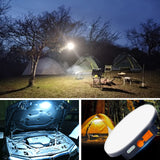 IODOO 10000mAh 4000LM Flashlight Portable LED Camping Lantern Rechargeable Light 30W with Magnet , IPX4 Waterproof Tent Light Power Failure Emergency Survival Kits Snowstorm Christmas Day Gift