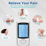 Stimease TENS Unit Muscle Stimulator, 24 Modes Dual Channel Rechargeable TENS EMS Machine for Pain Relief Therapy with 20 Electrode Tens Unit Replacement Pads