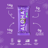 ALOHA Organic Plant-Based Protein Bars | Chocolate Fudge Brownie | Vegan, Gluten-Free, Paleo, Low-Carb, Non-GMO, Soy-Free, 12 Count