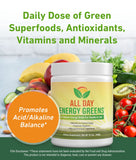 IVL - All Day Energy Greens - Supplement Powder Mix Drink, Greens Powder Superfood - Super Greens Blend for Optimal Nutrition, Energy & Digestion, Green Juice Superfood Boost