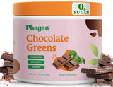 Phagan Greens Superfood Powder Kids Drinks - Yummy Chocolate Green Superfood Powder for Kids - Sugar-Free Chocolate Mix Greens Supplements - Daily Greens with Spirulina & Chlorella - 60 Servings