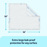 Medline Ultrasorbs Drypads with SlipResist Technology, 30" x 36", 70 Count, Super Absorbent Disposable Bed Pads, Incontinence Bed Pads, Adult Bed Pads, 10x More Absorbent, Chucks for Adults, Elderly