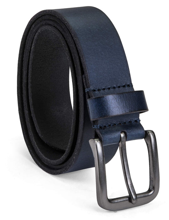 Timberland Men's 35mm Classic Buckle Jean Leather Belts, Navy, 32-34