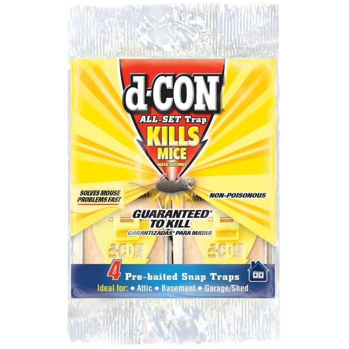 d-CON Rodenticide Pre-bait Wooden Mouse Snap Trap (Pack of 1)