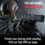 The Ear Buddy Premium Soft Foam Ear Plugs for Sleeping Noise Cancelling, Hearing Protection Earplugs for Shooting Range, Concerts, Work & Travel, Noise Reduction Rating 32 Decibels, 50 Pairs