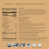 Truvani Protein + Energy Drink Mix with Caffeine & Adaptogens | USDA Certified Organic, Vegan, Non-GMO, & Gluten Free | Chocolate Mocha (20 Servings)