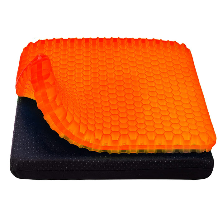 Gel Seat Cushion, Cooling seat Cushion (Super Large & Thick), Breathable Honeycomb Design Absorbs Pressure Points Seat Cushion, Gel Cushion for Office Chair, Home Car seat Cushion for Wheelchair