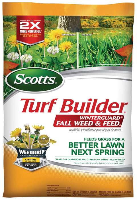 Scotts Turf Builder WinterGuard Fall Weed & Feed3, Weed Killer Plus Fall Fertilizer, 4,000 sq. ft., 11.43 lbs.