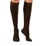 Mojo Compression Socks for Women and Men 20-30mmHg Knee High - Unisex Medical Compression Support Stockings for Nursing, Airplane, Travel Circulation - Brown, X-Large - AB201