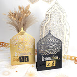 Ramadan Advent Calendar 2024 Metal DIY Countdown Calendars Eid Decorations for Home Ramadan Ornament Kids Black