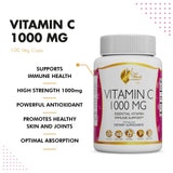 Cocó March Vitamin C 1000 MG - Dietary Supplement, High Dose of Essential Vitamin C, Immune Support - Gluten Free, Soy Free, Dairy Free, GMO Free, Vegan, 100 Capsules - 100 Servings
