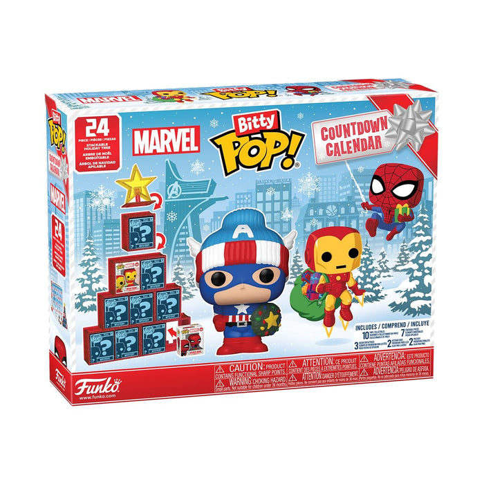 Funko Pop! Bitty Countdown Calendar: Marvel Comics - 24 Days of Surprises - Collectible Vinyl Mini Figures - Mystery Box - Gift Idea - Holiday Present for Kids - Christmas or Birthday Countdown