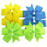 120 Pieces 3 Inch Pinwheel Hair Bows For Toddler Girls Rainbow Scale Gradient Flower Design Printed 60 Colors In Pair