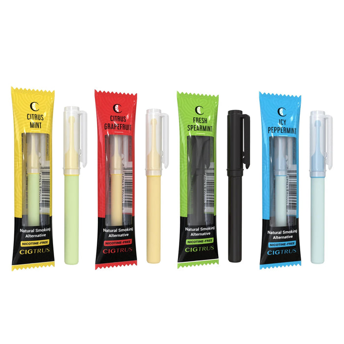 Cigtrus Smokeless Air Inhaler - Natural Smoking Alternative | Tobacco-Free, Nicotine-Free, & Non-Electric | Oral Fixation Relief - Quit Smoking Aid & Stop Vaping Aid | Variety Pack - 4 Flavors