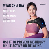 Branfit Recovery Shoulder Brace and Arm Sling for Men & Women, Shoulder Compression for Injury Relief and Adjustable Comfort, Right/Left