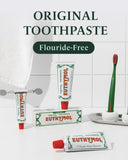 EUTHYMOL Original Toothpaste (3.7fl oz, Pack of 3) - Fluoride-Free Toothpaste for Sensitive Teeth & Gum. Bad Breath, Cavity Prevention, 12-Hour Long Lasting Freshness with Wintergreen.