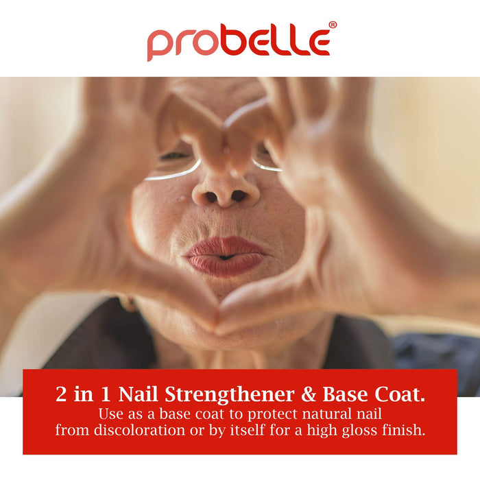 Probelle Nail Strengthening Formula, Nail Growth & Conditioning, Stops Splits, Chips, Cracks & Strengthens Nails, Clear