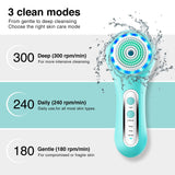 UMICKOO Face Scrubber Exfoliator,Facial Cleansing Brush Rechargeable IPX7 Waterproof with 5 Brush Heads,Electric Face Spin Brush for Exfoliating, Massaging and Deep Cleansing