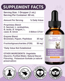 Probiotics for Dog | 60ML Liquid Probiotics for Dogs Support Gut Flora, Digestive Health & Diarrhea| Dog Digestive Enzymes & Prebiotics | Dogs Probiotics Allergies & Itchy Skin Relief | 2 fl oz, Bacon