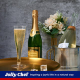 JOLLY CHEF 50 Pack Plastic Champagne Flutes Disposable 4.5 oz Clear Plastic Champagne Glasses Perfect for Wedding, Thanksgiving Day, Christmas