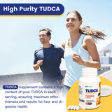 Pure TUDCA Supplement 1500 mg, High Pure Tauroursodeoxycholic Acid Bile Salts, Liver Support for Liver Cleanse Detox and Repair, Non GMO, Easy to Swallow, Made in USA, 60 Capsules
