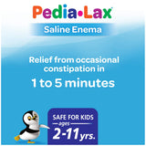 Pedia-Lax Laxative Saline Enema for Kids, Ages 2-11, 2.25 fl oz, 24 Pack