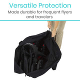 Vive XL Carry & Travel Bag for Rollator Walkers & Transport Chairs - Cover Carrier Accessory for Car Travel, Storage, Seniors - Accessories - Waterproof with Padded Straps