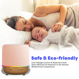 Scent Essential Oil Diffuser 2 Pack Max 200 ML Ultrasonic Cool Mist Humidifiers and Aromatherapy Diffuser 2in1 Have 7-Colour, Night Light Auto Shut-Off Suitable for Office Home Bedroom Office（Yellow）