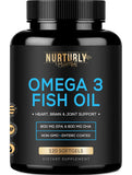 Omega 3 Fish Oil 2000mg, 800mg EPA and 600mg DHA - Enteric Coated and Burpless - Supports Joint, Brain, and Heart - Burpless, Non-GMO, 3rd Party Lab Tested and NSF Certified - 120 Softgels