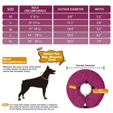 MIDOG Dog Cone Collar, Inflatable Dog Neck Donut Collar Alternative After Surgery, Soft Protective Recovery Cone for Small Medium Large Dogs and Cats Puppies - Alternative E Collar (Rose, XL)