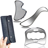 BYYDDIY Stainless Steel Gua Sha Muscle Scraper Tool Kit,Scar Tissue Tool,Physical Therapy Tools,Muscle Scraping Tool,Massage Scraper,Fascia Scraper,Soft Tissue Massage Tool(SBD)