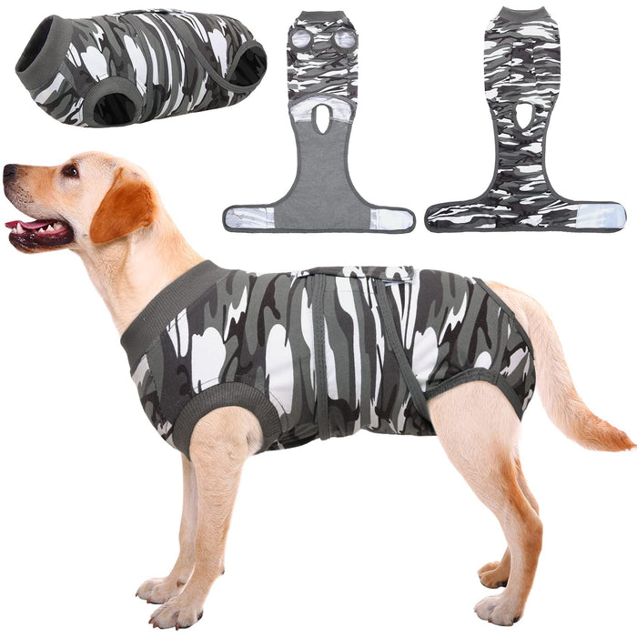 Kuoser Recovery Suit for Dogs Cats After Surgery, Professional Pet Recovery Shirt Dog Abdominal Wounds Bandages, Substitute E-Collar & Cone,Prevent Licking Dog Onesies Pet Surgery Recovery Suit