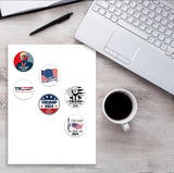 500Pcs Donald Trump Sticker 2024, 8 Design Trump Stickers for American Presidential Election Laptop Scarpbook Craft Car