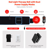 Red Light Therapy Near Infrared Therapy Belt Wrap Heating Pad for Body Back Wasit Shoulder Knee Joint Pain Relief, Faster Healing, Improve Circulation, Decrease Inflammation with Timer, Best Gift