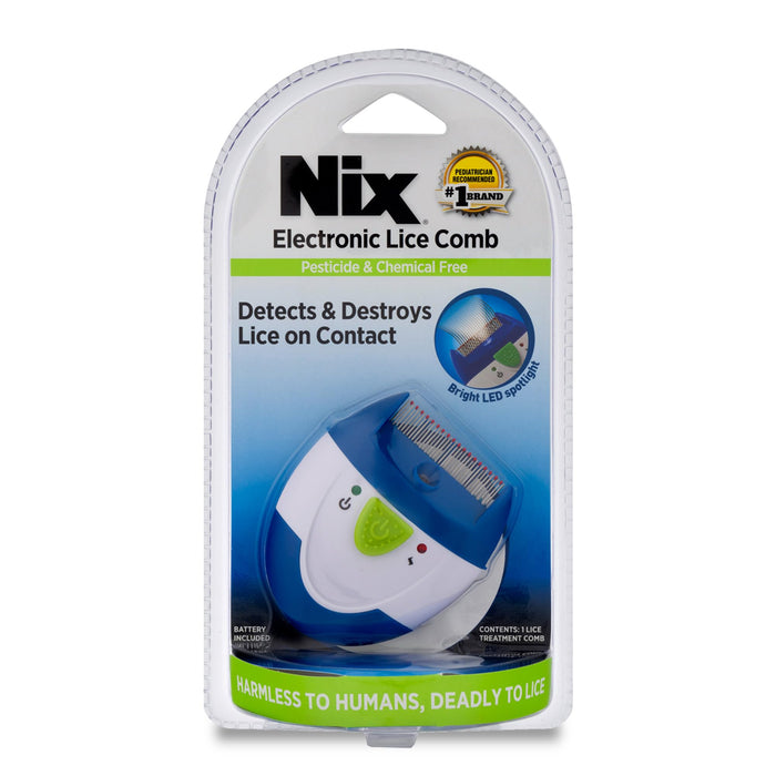 Nix Electronic Lice Comb, Instantly Kills Lice & Eggs and Removes From Hair