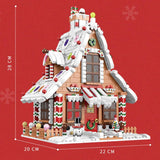 hahaspil Christmas Gingerbread House Kit Building Block Set Toys, with Led Light, Christmas Tree, for Advent Calendar 2024 (1620 PCS)