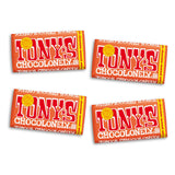 Tony's Chocolonely 32% Milk Chocolate Caramel Sea Salt Bars, 6.35 Oz, 4 Bars